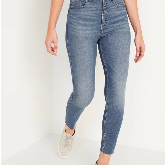 Extra High-Waisted Stretch Skinny Cut off Jeans - Picture 4 of 5